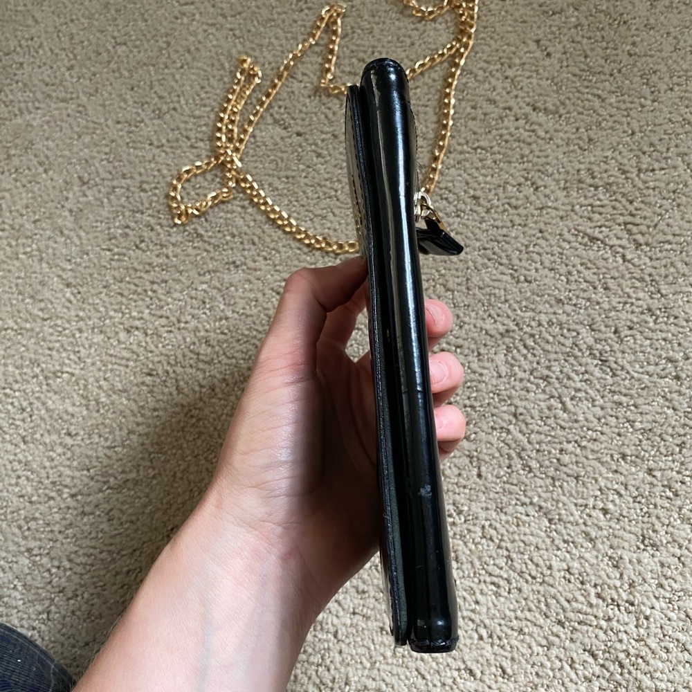 Chloe Eclipse black patent leather wallet on chain gold crossbody - Picture 9 of 9